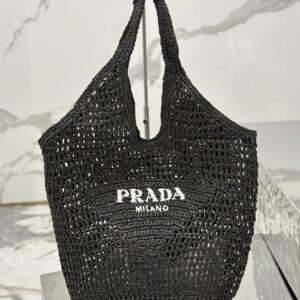 Prad Raffia Tote Bag