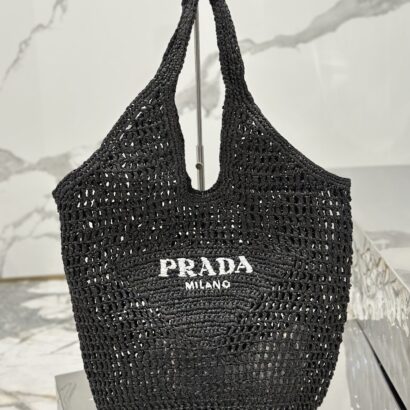 Prad Raffia Tote Bag