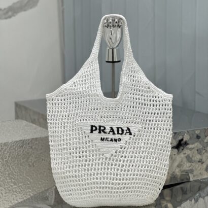 Prad Raffia Tote Bag