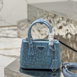 Prada Galleria Satin Mini Bag with crystals