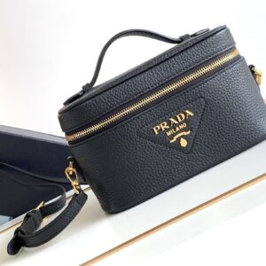 Prad Leather Mini vanity-Handle Bag