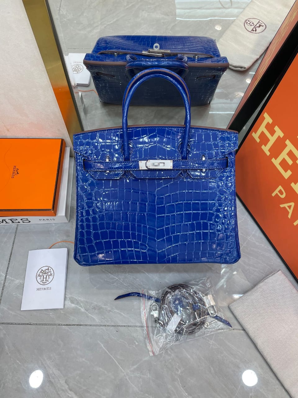HM Birkin crocodile leather