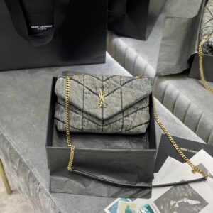 Puffer Small Denim Bag