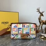 Fend Baguette Multicolour FF canvas bag