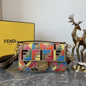 Fend Baguette Multicolour FF canvas bag