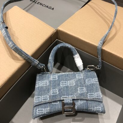 Hourglass Handbag in BB Monogram Denim