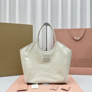 Miú Ivy medium Leather Tote Bag