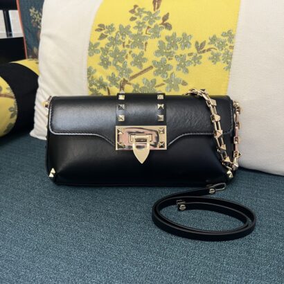 Valentin Garavani Rockstud Demilune Small Shoulder Bag