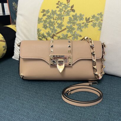 Valentin Garavani Rockstud Demilune Small Shoulder Bag