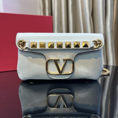 Valentin Garavani Stud Sign Leather Shoulder Bag