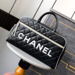 Chane Matelasse Leather Boston Bag