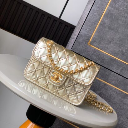 Chane Calfskin Quilted Sweet Crush Flap Bag