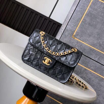 Chane Calfskin Quilted Sweet Crush Flap Bag