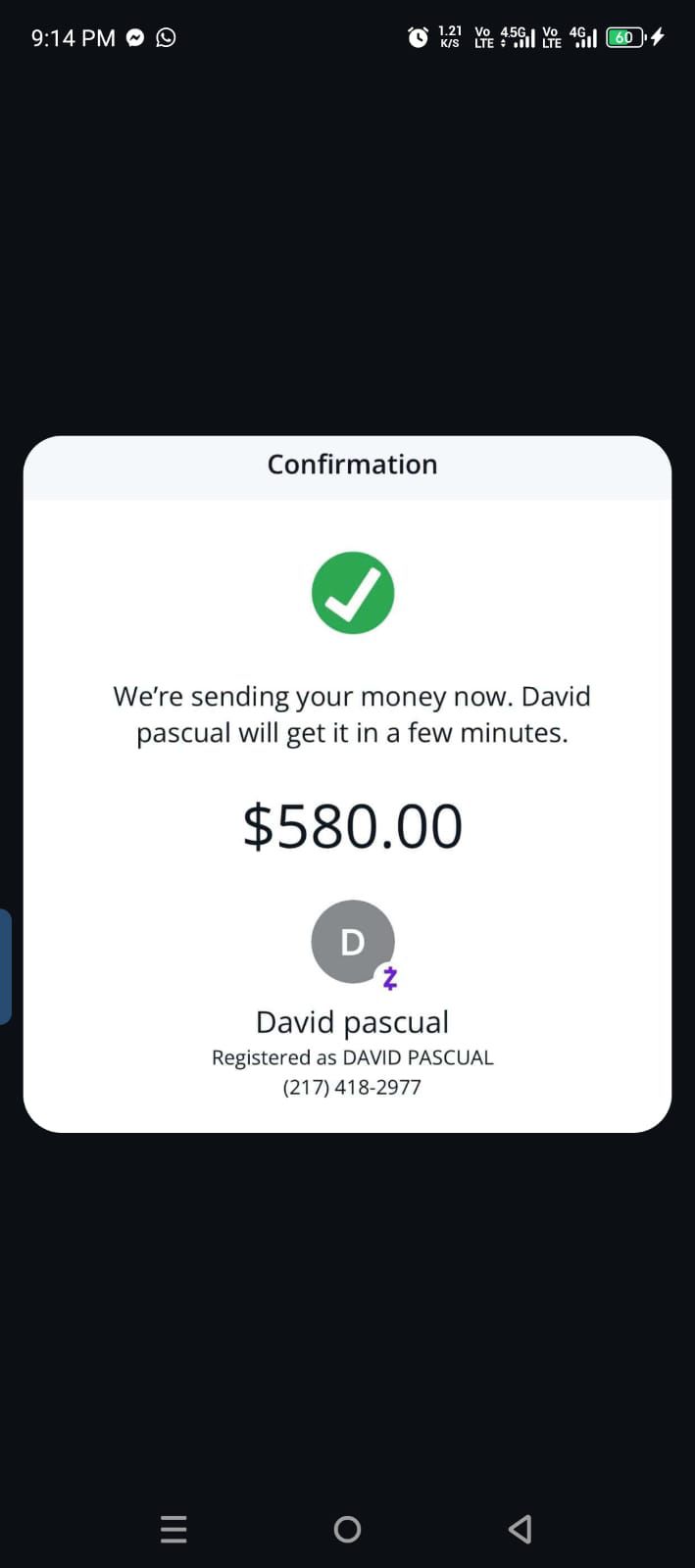 Payment proof