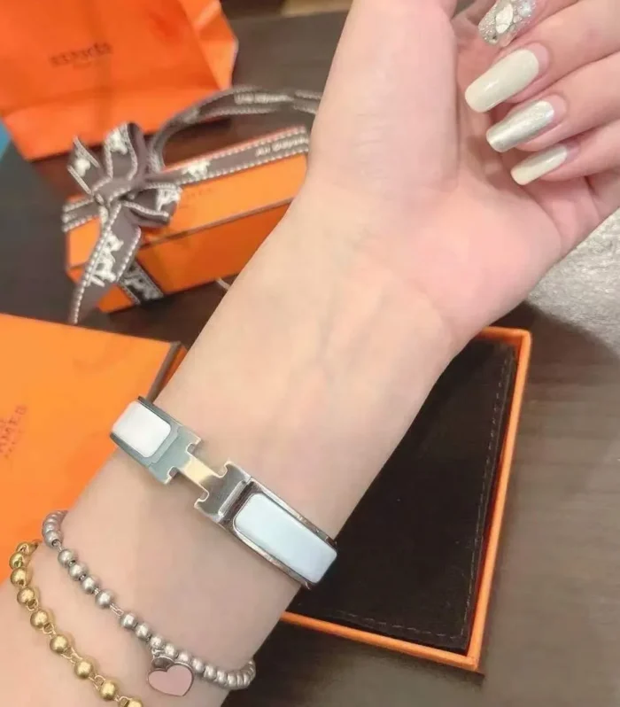 Clic H Bracelet White Gold