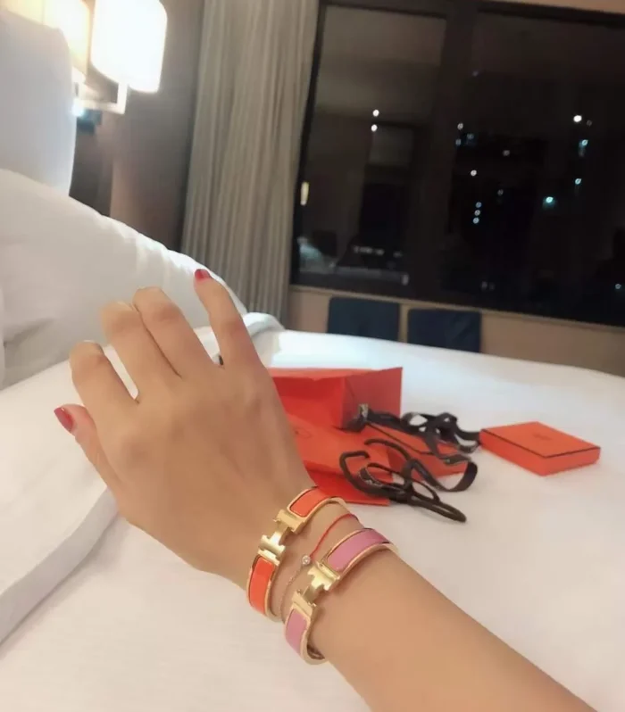 Chic H Enamel Bracelet