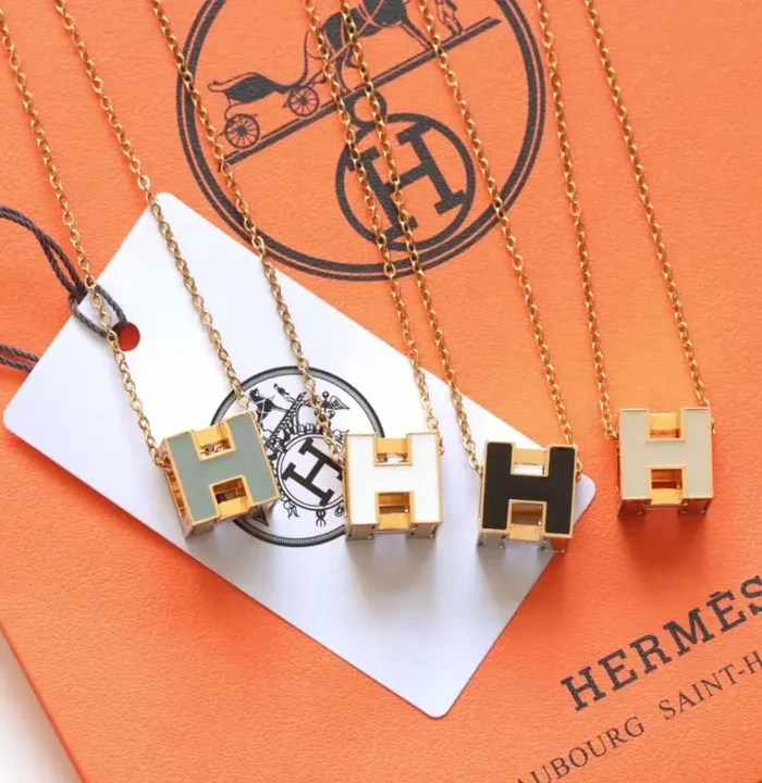 Cage d'H Enamel Pendant