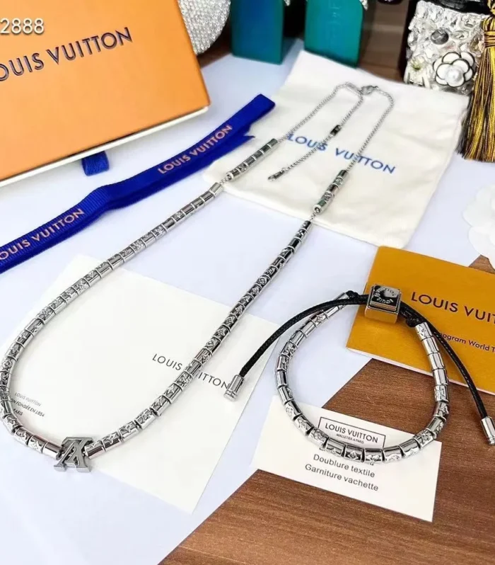 Beaded Bracelet Necklace Set