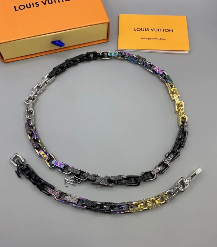 Bamboo Enamel Necklace Bracelet