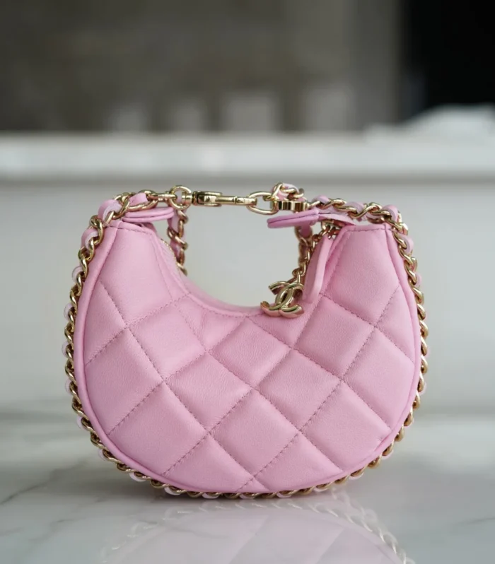 Crescent Moon Bag Small Pink