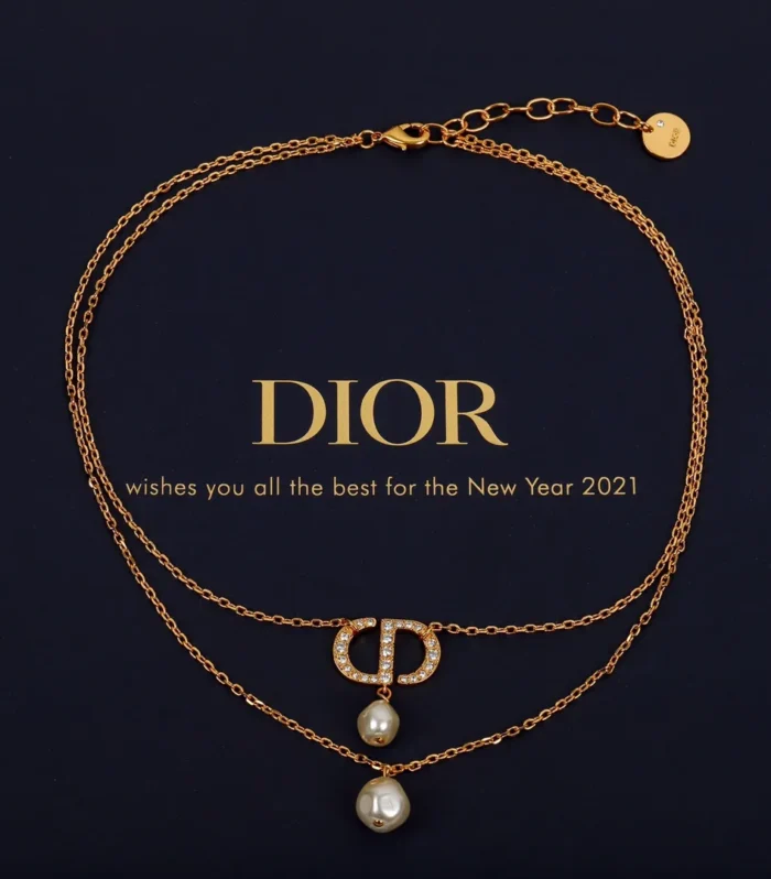 CD Pearl Double Layer Necklace