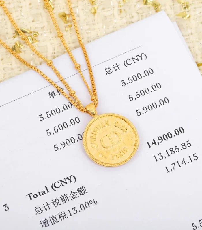 CD Coin Chain Necklace
