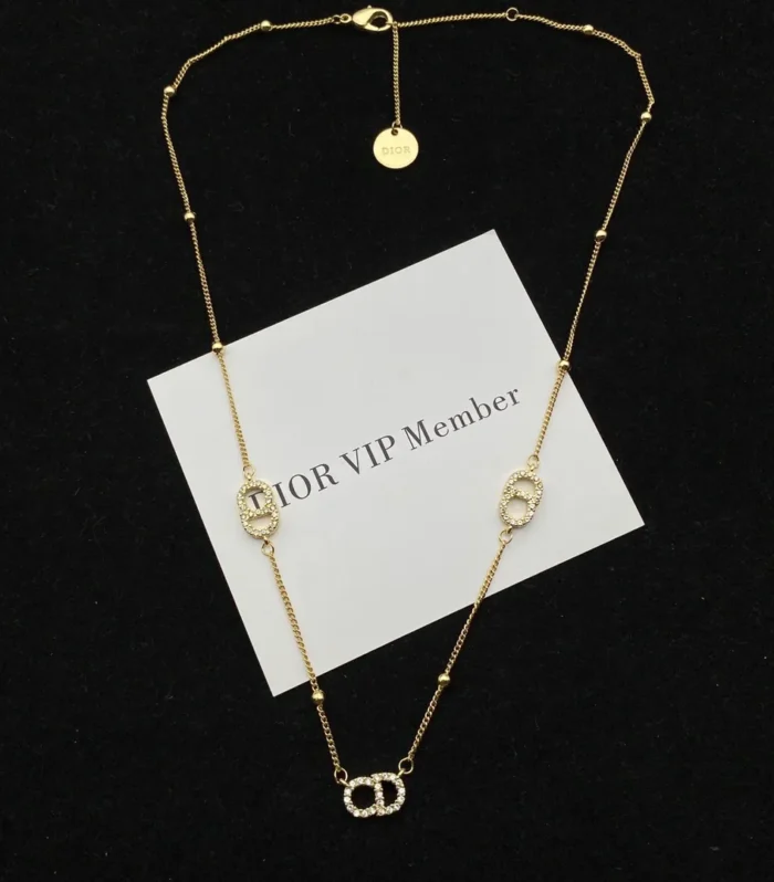 CD Chain Necklace Gold