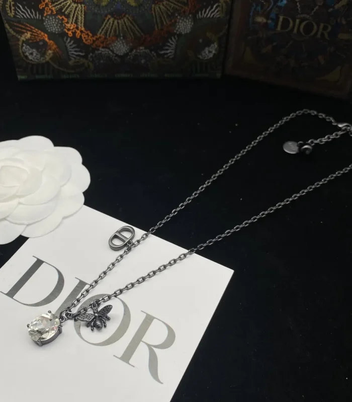 CD Bee Rhinestone Necklace