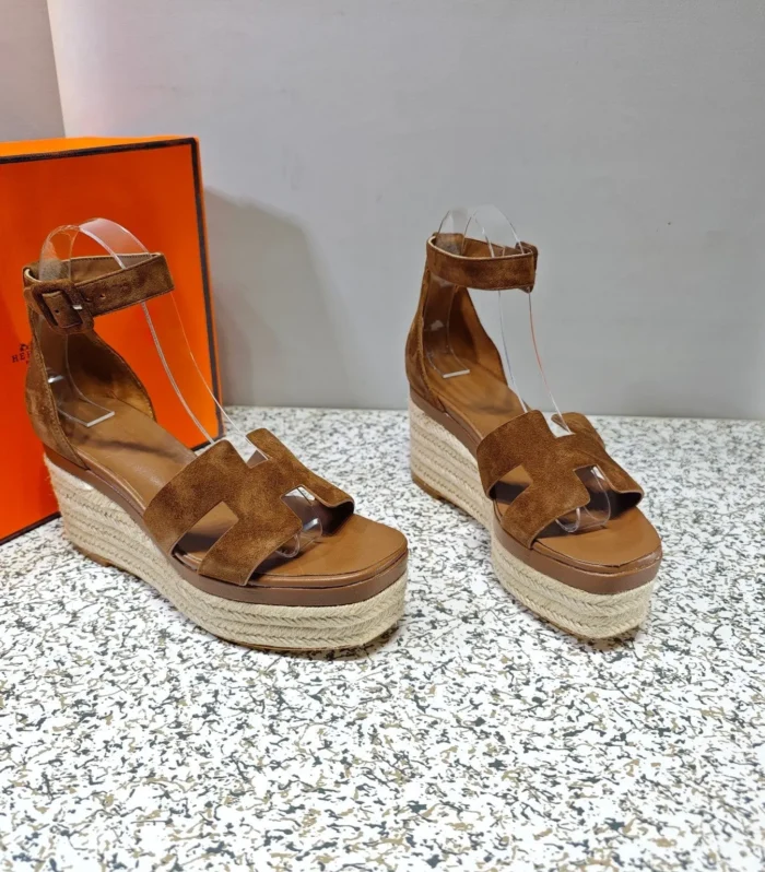 ELDA ESPADRILLE 80 BROWN SUEDE