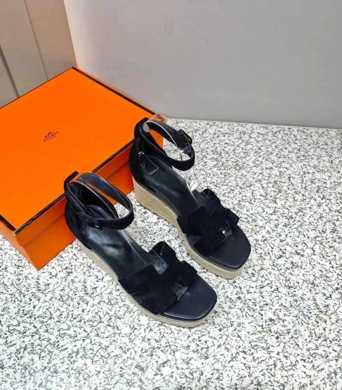 ELDA ESPADRILLE 80 BLACK SUEDE