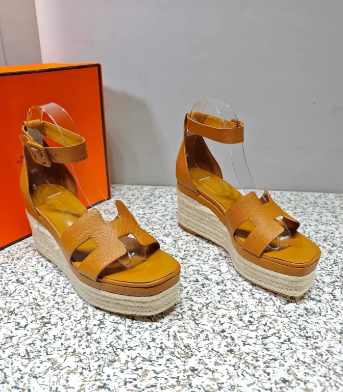 ELDA ESPADRILLE 80 AMBER CALFSKIN