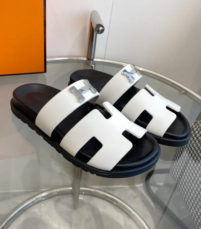 Chypre Sandal White Leather
