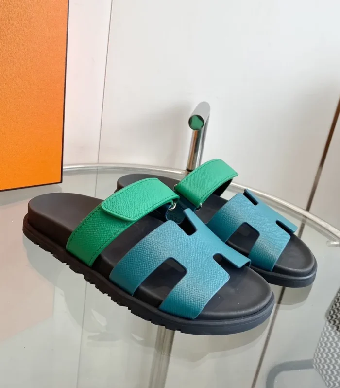 Chypre Sandal Tiffa with blue straps Leather