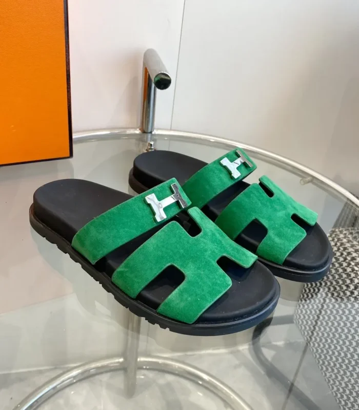 Chypre Sandal Green Suede