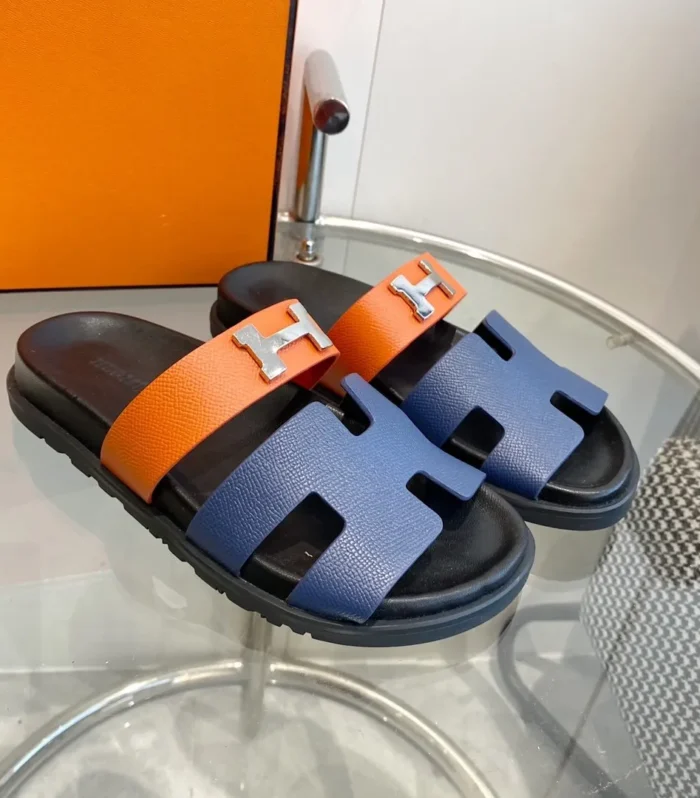 Chypre Sandal Charcoal Blue Leather
