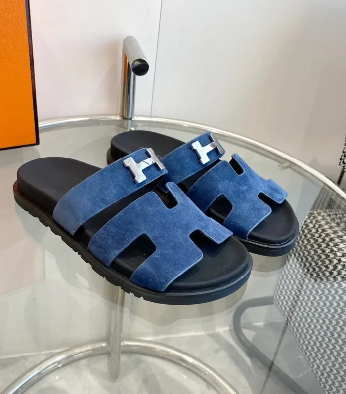 Chypre Sandal Blue Suede