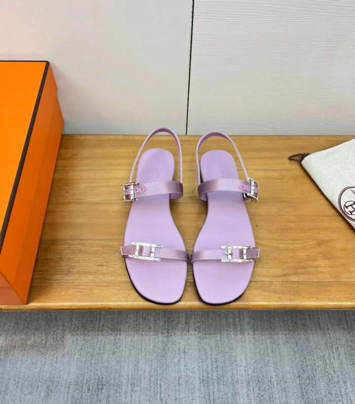 BUCKLE SANDAL LAVENDER CALFSKIN