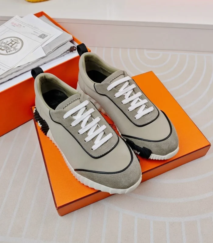 BOUNCING SNEAKERS GRAY CALFSKIN STYLIZED