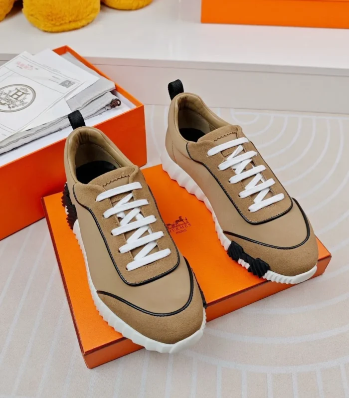 BOUNCING SNEAKERS BROWN CALFSKIN STYLIZED