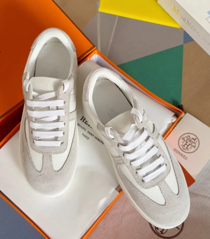 BOOMERANG SNEAKERS LIGHT GRAY MIX WHITE SUEDE