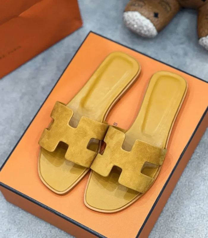 0ran sandal yellow suede goatskin