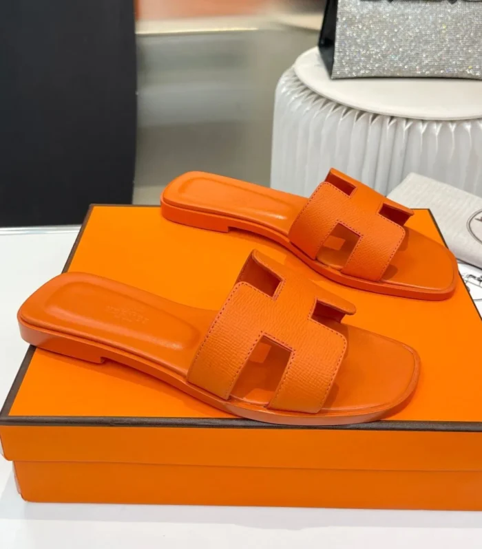 0ran sandal orange swift calfskin