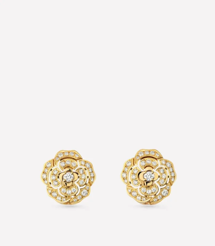 BOUTON DE EARRINGS GOLD DIAMOND