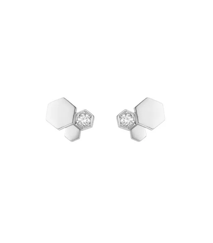 BEE LOVE SILVER DIAMOND EARRINGS