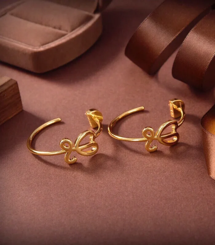 ANAGRAM L HOOP GOLD EARRINGS
