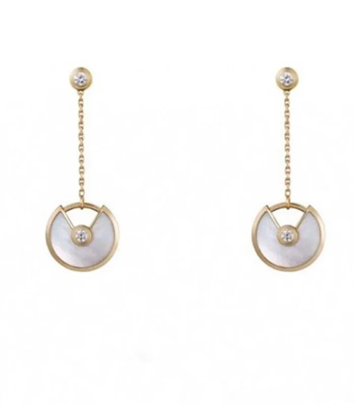 AMULETTE DROP EARRINGS MOP GOLD