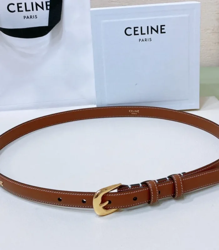 CEL 18mm Gold Belt Brown Cowhide 176688