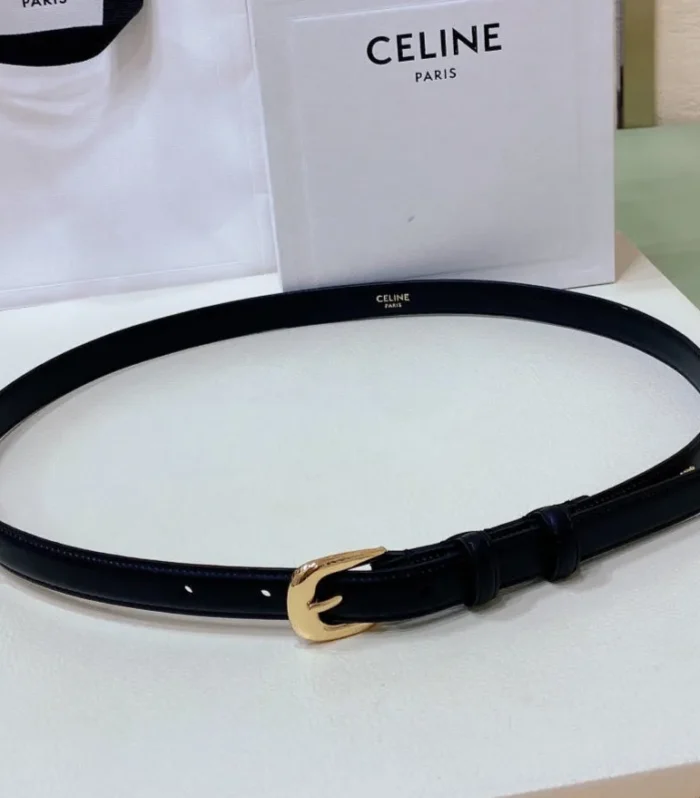 CEL 18mm Gold Belt Black Cowhide 176687