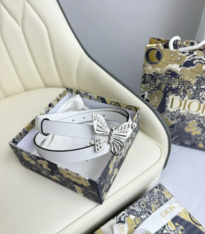 CD Buckle Calfskin Belt 2.0cm
