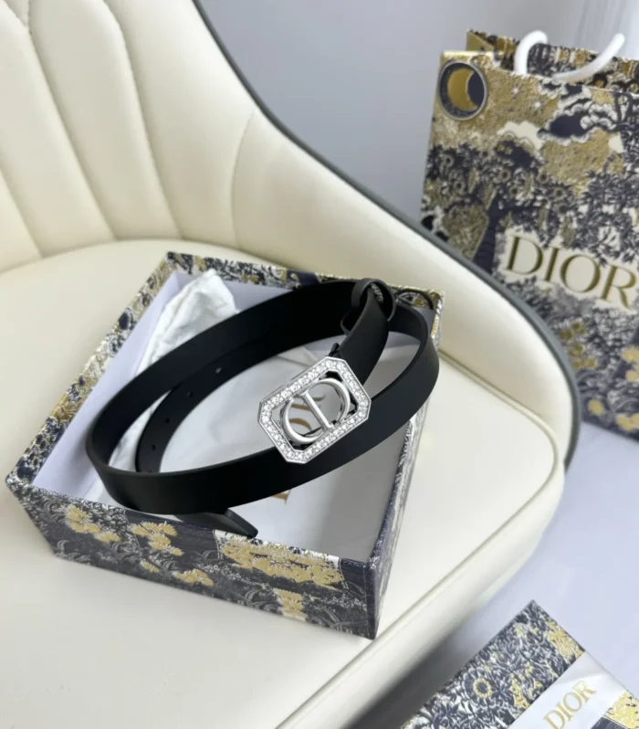CD Buckle Calfskin Belt 2.0cm